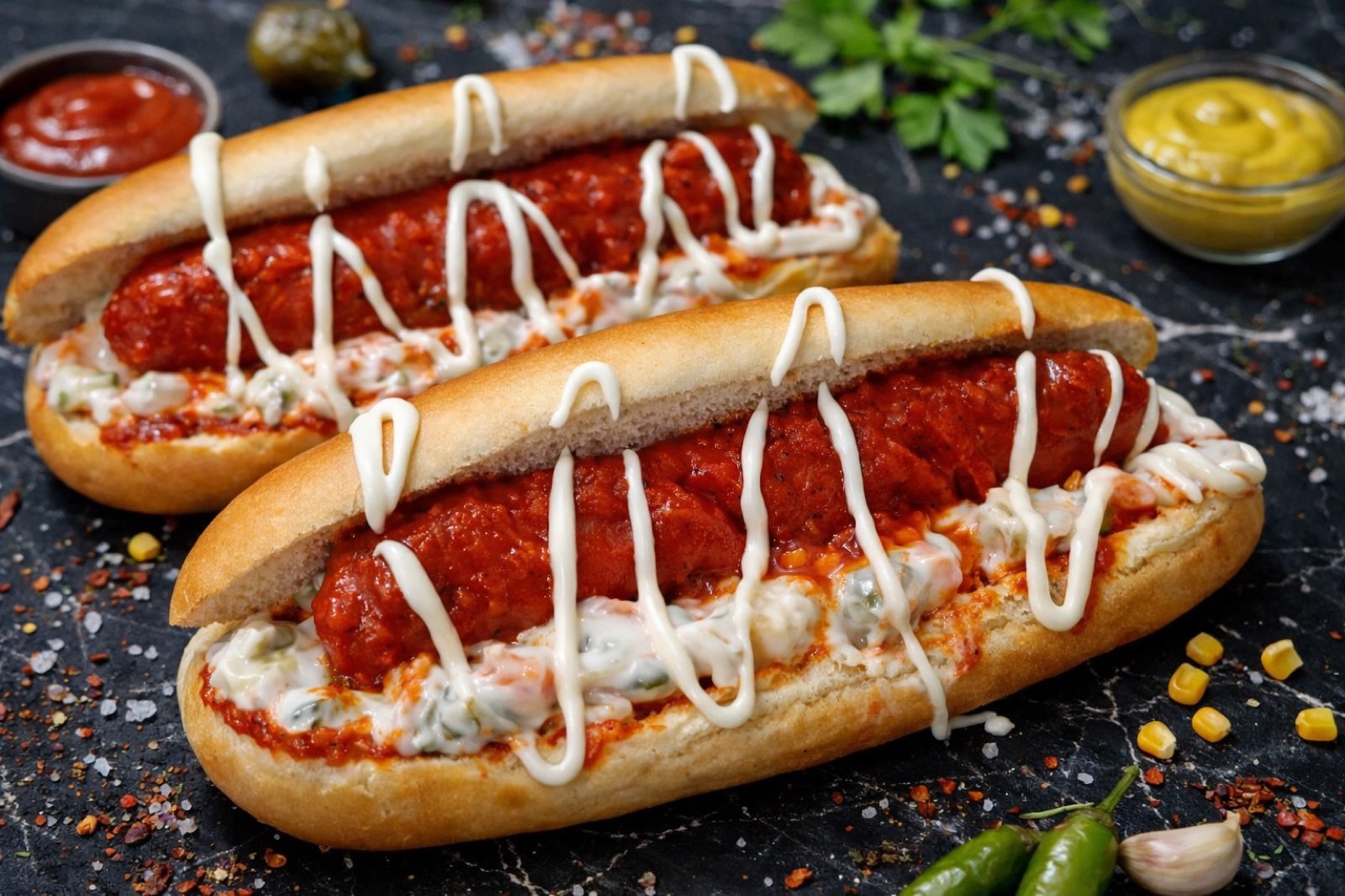 Koompir sausage sandwich Miami
